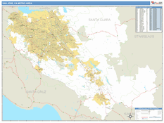 San Jose-Sunnyvale-Santa Clara Metro Area Digital Map Basic Style